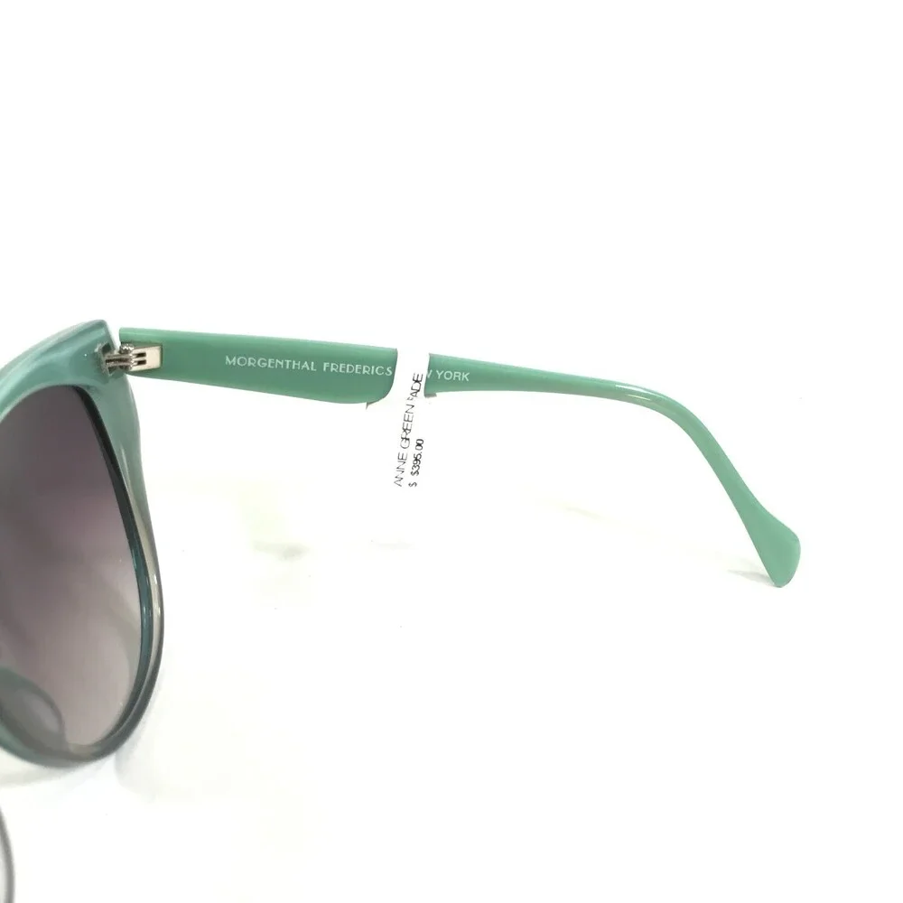 Morgenthal Frederics Sunglasses 262 ANNE Green Cat Eye Frames w/ Purple Lenses